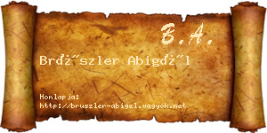 Brüszler Abigél névjegykártya